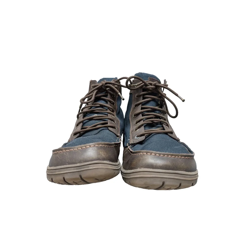 Lems Boulder Boot Mens 14 EU48 Navy Stout Barefoot Outdoor Leather Hike Utility